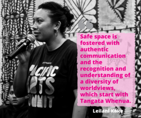 Copy of A safe space for me is where we can openly and honestly critique each others knowledges and practices for the common purpose of the greater good of our communities that we repres